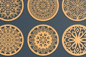 Intra απο ξύλο plywood 3mm-4mm πάχος - Σουβέρ Laser Cut Δίασταση 30x20 cm INTRAFABR-65423768