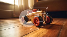 Intra Συλλεκτικό Ξύλινο Παζλ Plywood 4mm - Ξύλινο αυτοκίνητο παιχνιδιών σε ξύλινο πάτωμα Σε Ξύλινο Κουτί - Διαστάσεις: 10x10 cm – 25 κομμάτια