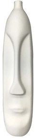 Βάζο Barik 023072 10x10x38cm White Πολυρεσίνη