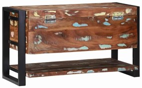 vidaXL Κουτί αποθήκευσης Πολύχρωμο Μασίφ ανακυκλωμένο ξύλο