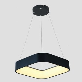 Eurolamp Φωτιστικό Κρεμαστό Τετράγωνο LED 40W 3000K 3400lm 60x60cm Μαύρο 144-17020