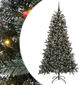 vidaXL Τεχνητό Χριστουγεννιάτικο Δέντρο με 300 LED Πράσινο 180 cm