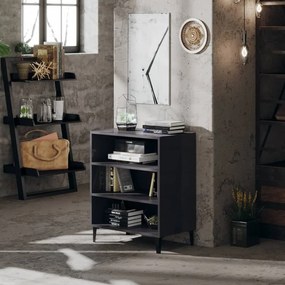Συρταριέρα Γυαλιστερό Γκρι 57 x 35 x 70 εκ. από Επεξ. Ξύλο - Γκρι