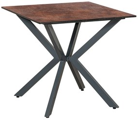 Τραπέζι Τετράγωνο Αλουμινίου Hpl 22498 70x70x75cm Brown-Grey