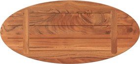vidaXL Επιφάνεια Τραπεζιού Οβάλ 80x40x2,5 εκ. Μασίφ Ξύλο Ακακίας
