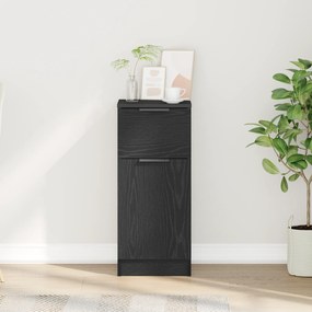 vidaXL Μπουφές Μαύρο Δρυς 30x30x70 εκ. Επεξεργασμένο ξύλο