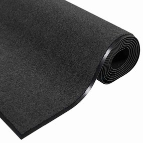 vidaXL Χαλάκι Εξώπορτας Ανθρακί και Μαύρο 90 x 150 cm