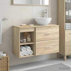 vidaXL Σετ Επίπλων Μπάνιου 2 pcs Sonoma Δρυς Επεξεργασμένο Ξύλο