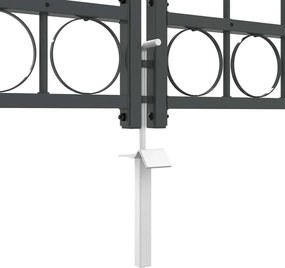 vidaXL Πύλη Κήπου με Καμπύλη Κορυφή Assen Γκρι 4 x 1,25 m Ατσάλι