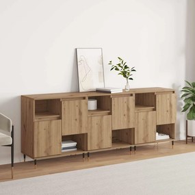 vidaXL Παραδοσιακά Πλευρικά Έπιπλα 3 τμχ. Artisan Oak