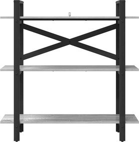 vidaXL Ράφι Βιβλίων Γκρίζο Σονομα 100 x 33,5 x 102 εκ