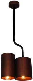 Φωτιστικό Οροφής  HL-3567-P2 BRODY OLD COPPER &amp; BLACK PENDANT - Μέταλλο - 77-3989