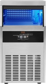 VEVOR Commercial Ice Maker Freestanding Cabinet Machine 100lbs/24H 50 Ice Cubes