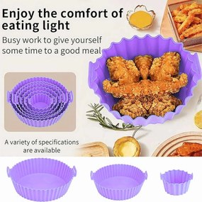 Σετ 6 Τμχ. Φόρμα Σιλικόνης για Φριτέζα Αέρος - Μωβ