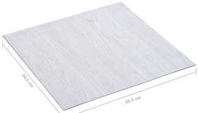 vidaXL Δάπεδο Αυτοκόλλητο Λευκό 5,11 μ² από PVC