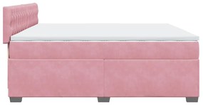 ΚΡΕΒΑΤΙ BOXSPRING ΜΕ ΣΤΡΩΜΑ ΡΟΖ 200X200 ΕΚ. ΒΕΛΟΥΔΙΝΟ 3288713