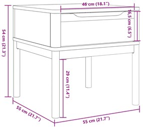 ΤΡΑΠΕΖΑΚΙ FLORO ΛΕΥΚΟ 55X55X54 ΕΚ ΑΠΟ ΜΑΣΙΦ ΞΥΛΟ ΠΕΥΚΟΥ 374027