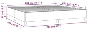 Σκελετός Κρεβατιού Χωρίς Στρώμα Κρεμ 200x200 εκ. Υφασμάτινο - Κρεμ