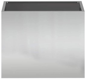 vidaXL Γλάστρα Κήπου Ασημί 50 x 32 x 40 εκ. Γαλβανισμένος χάλυβας