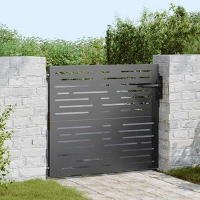 vidaXL Πύλη Κήπου Μαύρο 85 x 100 cm Ατσάλι με Επικάλυψη Πούδρας