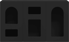 VidaXL Πλαϊνό γραφείο ELST Μαύρο 100 x 35 x 59 εκ Επεξεργασμένο Ξύλο