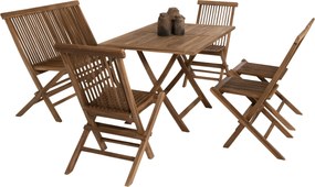 ΣΕΤ ΤΡΑΠΕΖΑΡΙΑΣ ΕΞΩΤ. ΧΩΡΟΥ 6ΤΜΧ KENDALL HM11954 ΜΑΣΙΦ ΞΥΛΟ TEAK ΦΥΣΙΚΟ