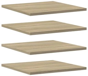 vidaXL Ράφια Βιβλιοθήκης 4 τεμ. Sonoma Δρυς 40x40x1,5 εκ. Μοριοσανίδα