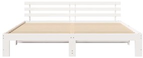 vidaXL Σκελετός Κρεβατιού Λευκό 180 x 200 cm Μασίφ ξύλο πεύκου