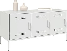 vidaXL Έπιπλο Τηλεόρασης Λευκό 100,5x39x50,5 εκ. από Ατσάλι