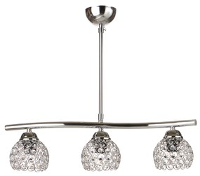 Φωτιστικό οροφής ''CAROLINA'' chrome-νίκελ 3φωτο Φ15 Ε27 100-03526