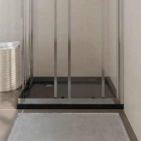 vidaXL Βάση Ντουζιέρας Τετράγωνη Μαύρη 80 x 80 εκ. από ABS