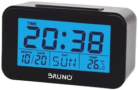 BRUNO ξυπνητήρι BRN-0130 με μέτρηση θερμοκρασίας, °C &amp; °F, μαύρο