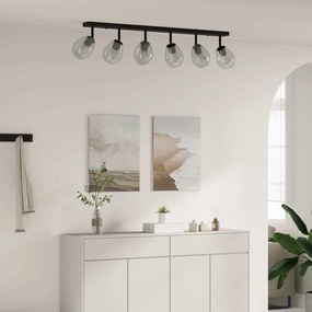 vidaXL Σποτ οροφής Μαύρο 110.5 x 13 x 26 εκ. Γυαλί και μέταλλο