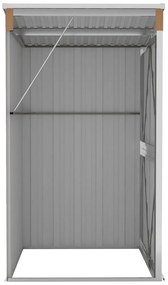 vidaXL Αποθήκη Κήπου Επιτοίχια Καφέ 118x100x178 εκ. από Γαλβ. Ατσάλι