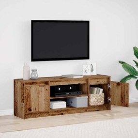 vidaXL Ντουλάπι Τηλεόρασης με LED - Παλιό Ξύλο, 139.5x34x50 εκ, από Μηχανικά Ξύλα
