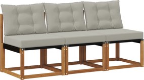 vidaXL 3 Τεμάχιο Εξωτερικός μεσαίος καναπές