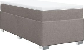vidaXL Κρεβάτι Boxspring με Στρώμα Taupe 90x190 εκ.Υφασμάτινο