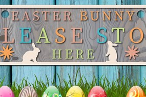 Σετ των 2 Intra απο ξύλο plywood Χρώμα wenge 3mm-4mm πάχος - Πασχαλινή πινακίδα καλωσορίσματος για διακόσμηση πόρτας Δίασταση 15x15 cm INTRAFABR-90223942