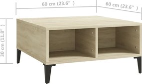 vidaXL Τραπεζάκι Σαλονιού Sonoma Δρυς 60x60x30 εκ. Επεξεργασμένο Ξύλο