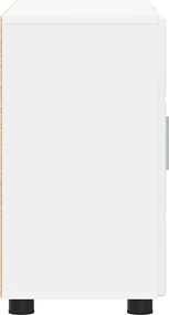 vidaXL Πλαϊνό γραφείο Λευκό 88,5 x 30,5 x 55,5 εκ Επεξεργασμένο ξύλο