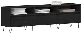 vidaXL Ντουλάπι TV Μαύρη δρυς 150 x 30 x 44.5 εκ. Επεξεργασμένο ξύλο