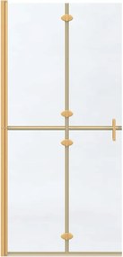 vidaXL Τοίχος Walk-In Ντους Χρυσό 90 x 6.5 x 190 εκ.