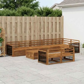 vidaXL Σειρά Καναπέ Εξωτερικού 9 pcs