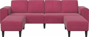 vidaXL Καναπές σαλονιού 3 pcs Κόκκινο