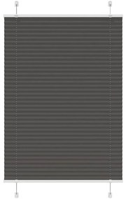 vidaXL Πλισέ περσίδα Μαύρο 90x150 cm Πλάτος υφάσματος 89,4 cm