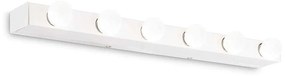Φωτιστικό Τοίχου-Απλίκα Prive' 159423 60,5x4x8cm 6xE14 40W White Ideal Lux Metal