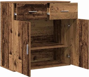 vidaXL Πλαϊνό γραφείο Παλιό ξύλο 78 x 38 x 80 εκ Επεξεργασμένο ξύλο