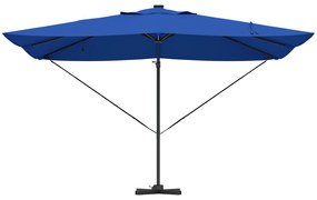 vidaXL Ρομά Κερασάκι Δίχτυ με LEDs Μπλε 352x251x265 εκ. Αλουμίνιο