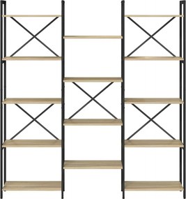 vidaXL Ράφι Βιβλίων 156 x 25 x 167 εκ. Επεξεργασμένο Ξύλο Δρύς Sonoma