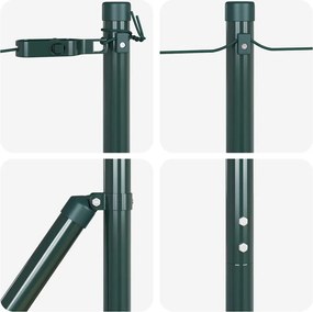 vidaXL Ενσωματωμένος Πόλος Φράχτη 52 pcs Πράσινο